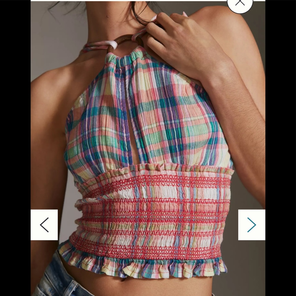 NWT 🌅 Anthropologie Pilcro Reversible Halter Top